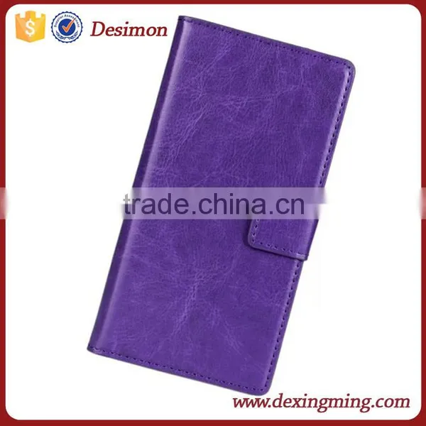 Crazy Horse Custom LOGO Cheap Price for Xiaomi Redmi Note Leather Case photo-4