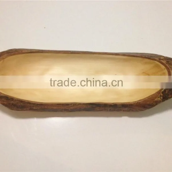 2016 New Natural Wood Root Fruit Plate With Tree Bark photo-3