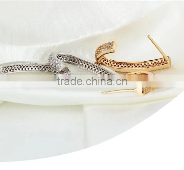 2016 Simple Gold Plated Gold Earings Designs for Women photo-2