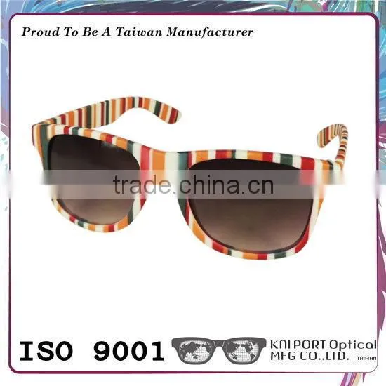 Classic Stripes Pattern Rubber Top Coat pc Graduated Sunglasses Available