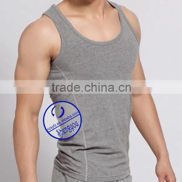 Blank Wholesale Gym Mens Stringer Tank Top photo-2