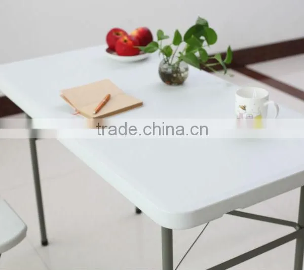 4 Foot Rectangular Plastic Folding Utility Table Lifetime Warranty