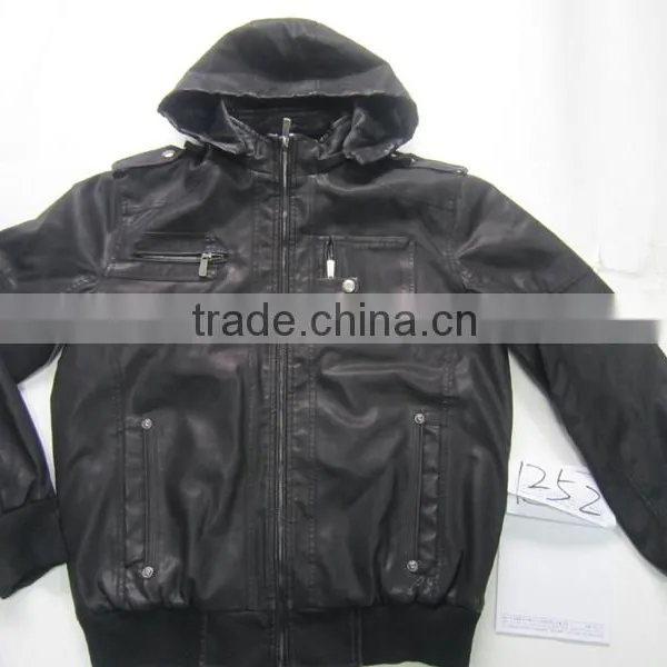 2015 Mens pu Jacket in Stocks Garment