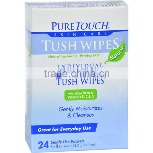 Puretouch Tush Wipes Flushable - 24 Wipes