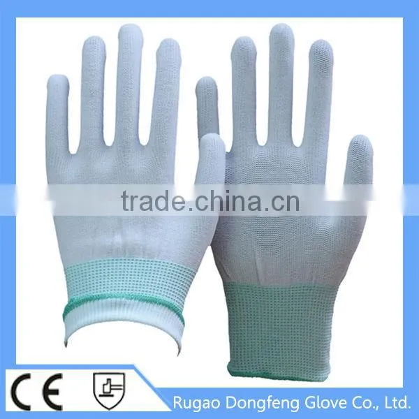 13 Gauge Seamless White Knitted Person Winter Nylon Glove photo-3
