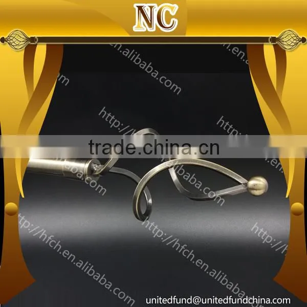 Modern Chrome Curtain Rod Finials Metal Screw Curtain Finials
