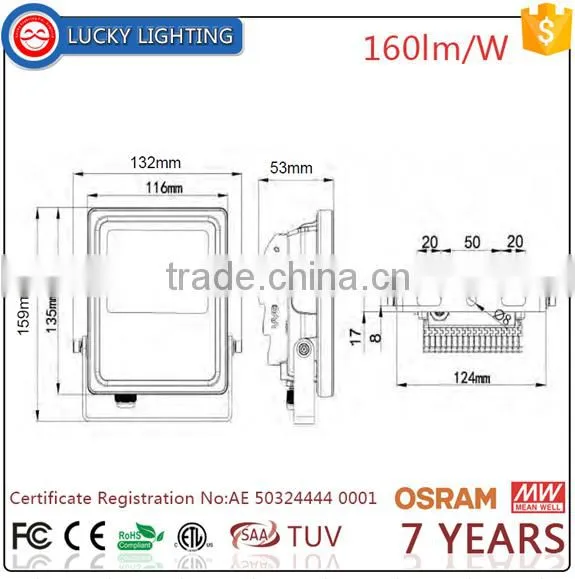 High Lumens 1600lm IP65 Waterproof Bridgelux Chip 10 Watt Led Flood Light photo-4