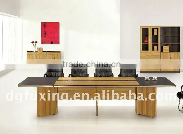 simple rectangle wooden conference table / desk