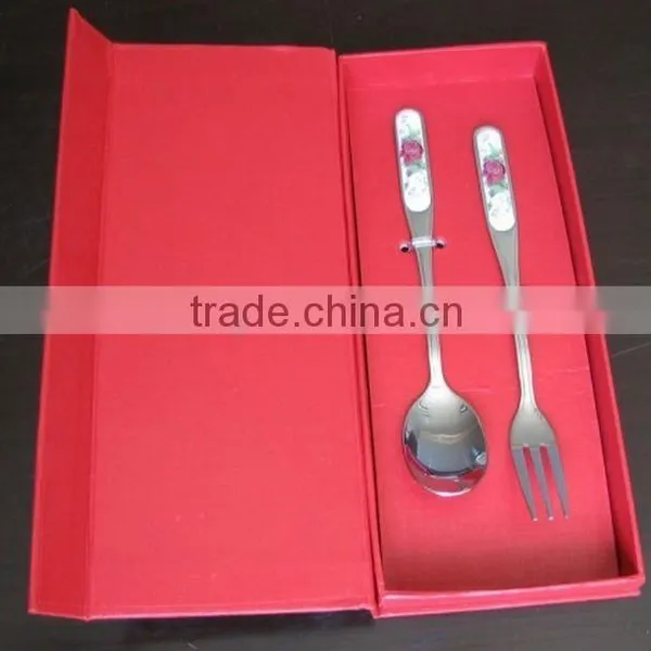 2015 Wholesale Metal Fork Spoonset With Gift Box Ceramic/kinds of Spoon and Fork Metal/disposable Plastic Spoon and Fork photo-4