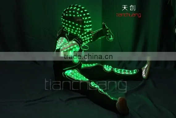 DMX512 Controlled Men's Tron Dance LED Robot Jumpsuits photo-6
