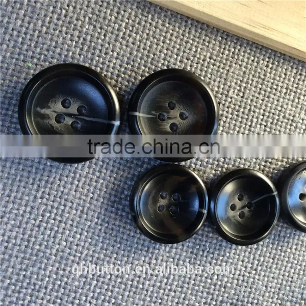 CAFE COLOR 4-HOLES RESIN FASTENER BUFFLO BUTTON FOR GARMENT photo-5
