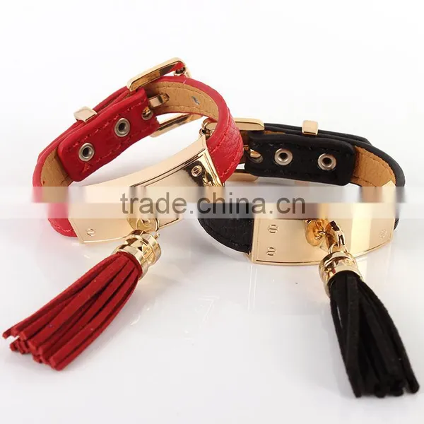Woman Adjustable Size Leather Bracelet photo-2