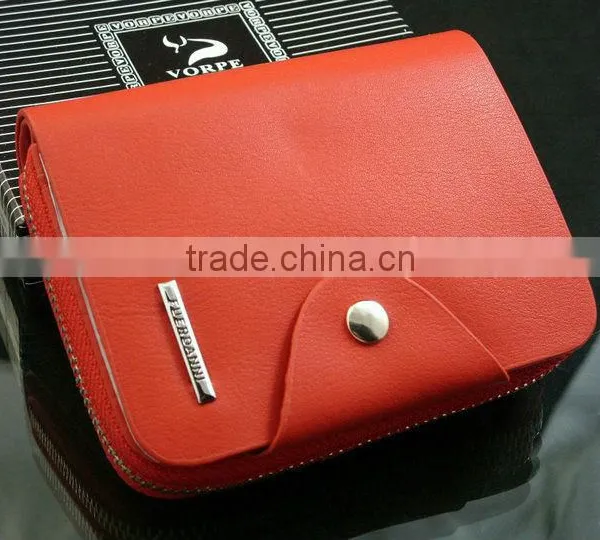 Billfold Multi Pockets Purse Card Holder Mens Zipper Leather Wallet photo-2