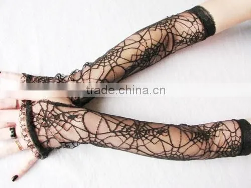 2015 Fashion Cheap Bridal Lace Applique Fingerless Gloves photo-6