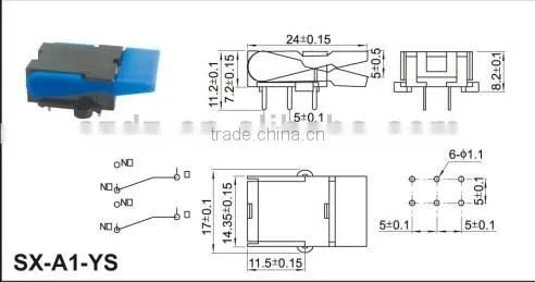 HOOK SWITCH/0.2A 60V(SX-A3-YS) photo-2