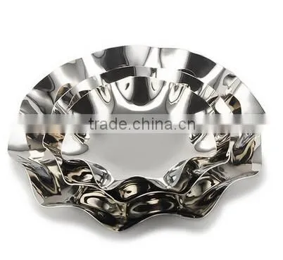 3 Tier Fruits Cakes Desserts Plate Stand Stainless Steel Plates photo-3