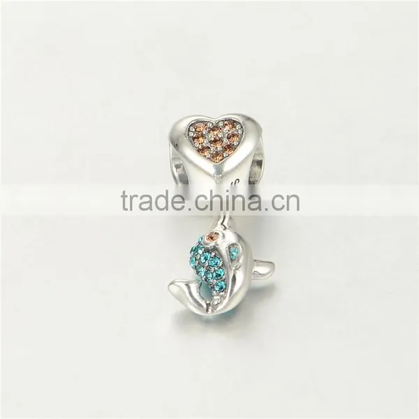 Fashionable Lovely Dolphin Design S925 Jewelry Bracelet Charms photo-5