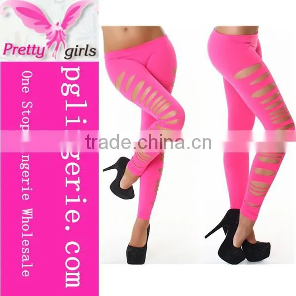 Wholesale Woman Mature Fashion Hollow Out Sexy Long Leggings photo-3