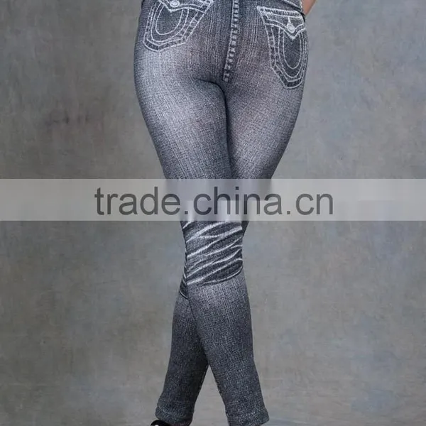 Look Like Jeans Wholesale Sexy Womens Jean Printed Kurtis Leggings photo-3