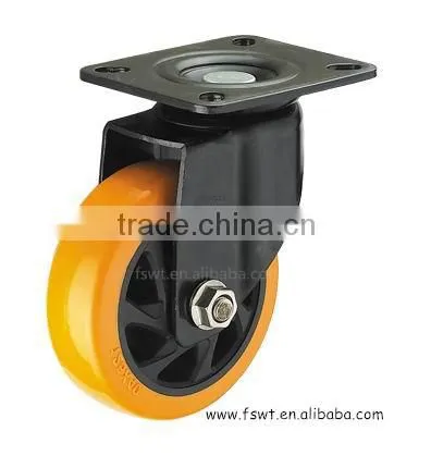 Best Selling Medium Heavy Duty Rigid PU Caster Wheels Wholesale photo-3