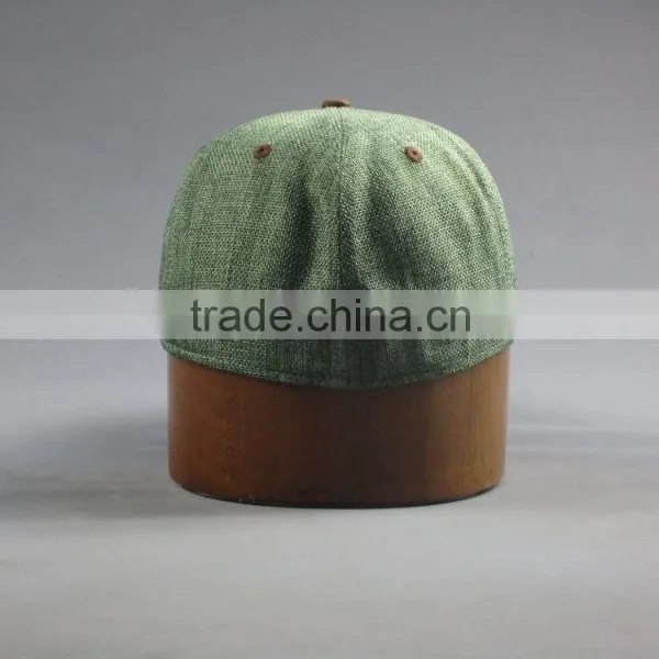 Customer High Quality 6- Panel Linen Snapback Hat With Flat Embroidered Patch photo-5