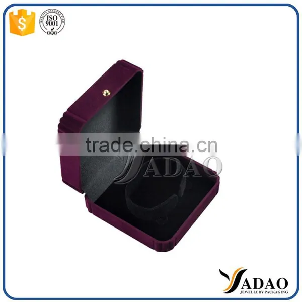 High-grade Velvet Small Flocking Jewelry Gift Packaging Box photo-4