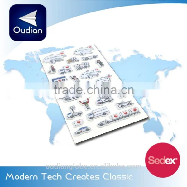 OEM Custom Cartoon Airplane Puffy Sticker photo-2