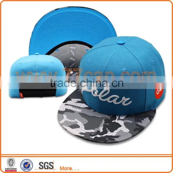 6 Panels Cheap Plain Baseball Cap Hat /100% Cotton Custom Flat Brim Cap Wholesale photo-5