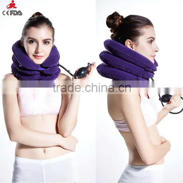 Full Flannel Inflatable Air Neck Traction /Soft Air-pressure Neck Traction Cervical Collar/cervical Traction Device photo-5