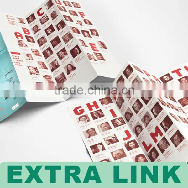 Glossy Paper Four Folded Flyer/Leaflet Printing Service