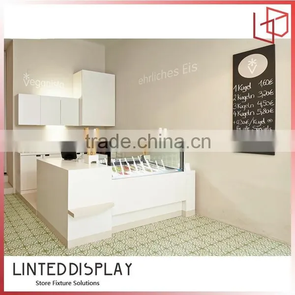 Interior Shop Design Elegant Wood Bread Display Cabinet for Store photo-2