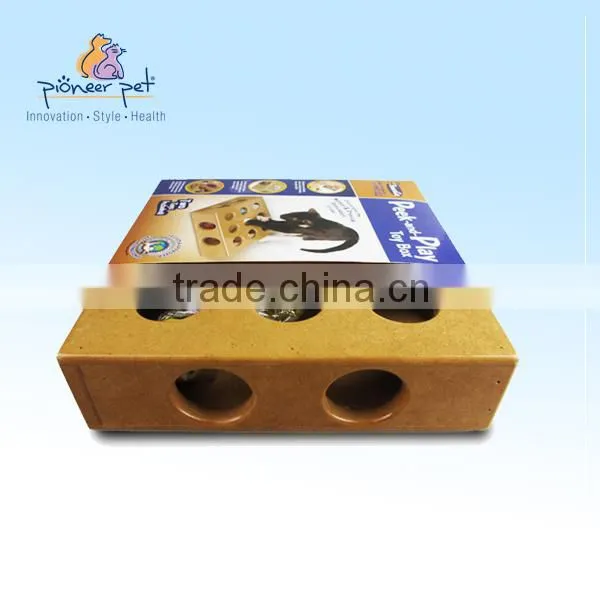 Pick and Play Toy Box With 2 Toys/ Wooden Cat Toys/ Pet Furniture photo-2