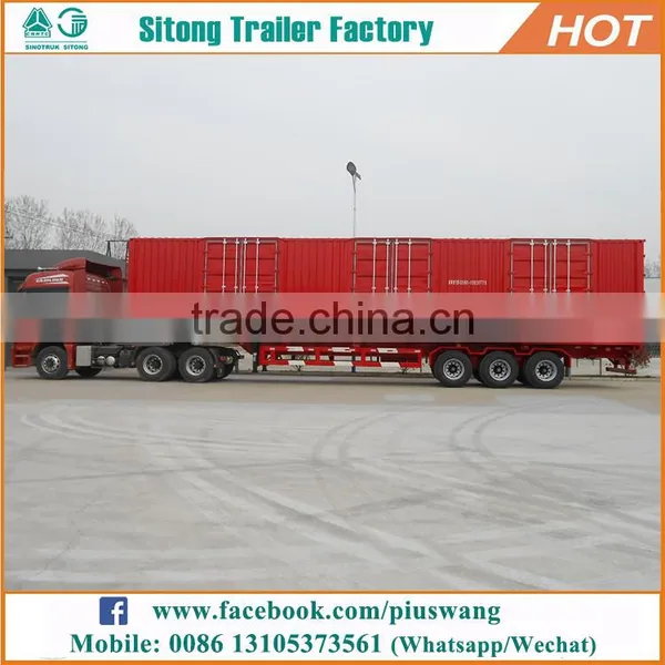 China Manufacture 3 Axles 60 Tons Utility Van Trailers Cheap Enclosed Trailers for Sale photo-3