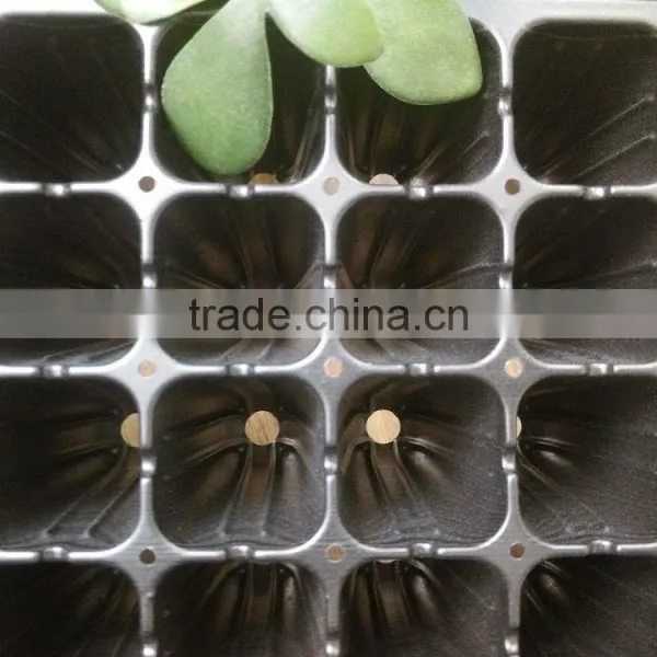 90mm Deep 72 Cells Black PS Plastic Plug Forest Nursery Seedling Planting Tray Multiple Use photo-3