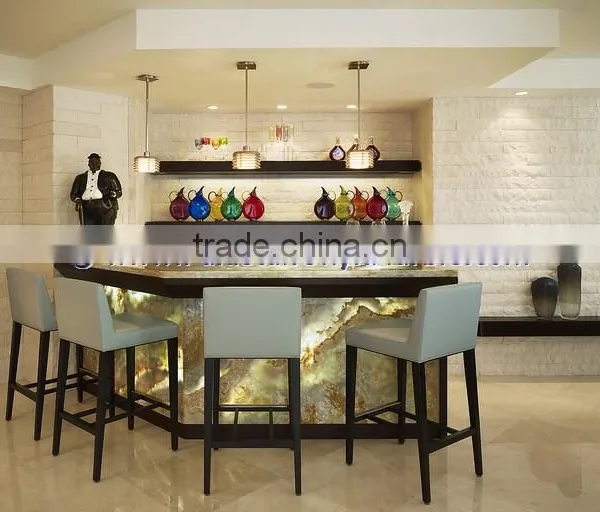 EUROPEAN STYLE BACKLIT ONYX COUNTERTOPS FOR BAR RECEPTIONS photo-4