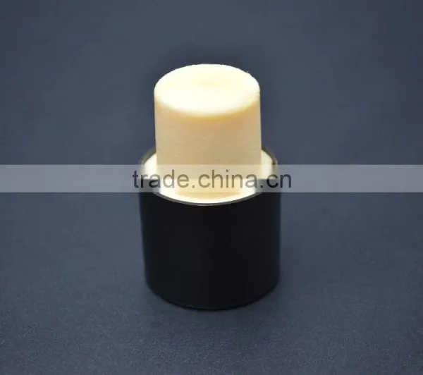 Black Plastic Cap With Synthestic Cork Tall Cork for Glass Bottle T-shape Cork photo-5