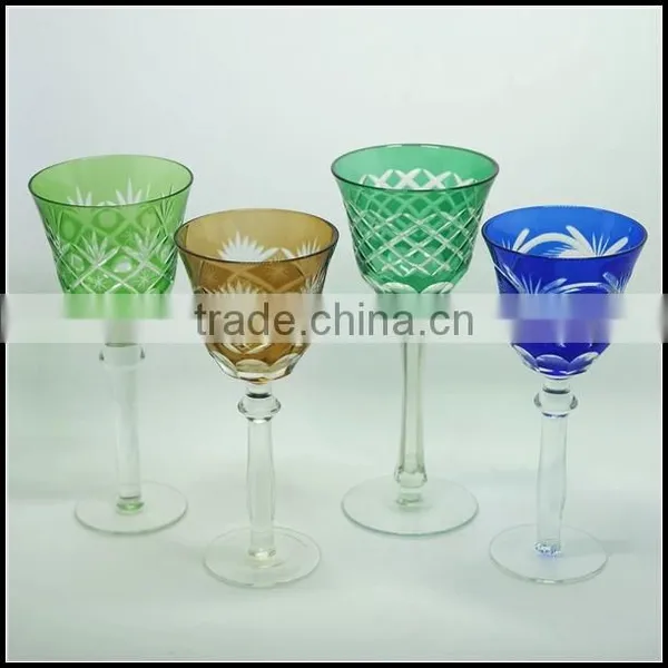 2017 Trendy Denmark Best Selling Mouth Blown Hand Cut Red Wine Glass photo-5