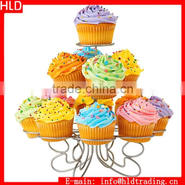 13 Cups Wedding Party 3 Tier Metal Wire Cupcake Stand photo-5