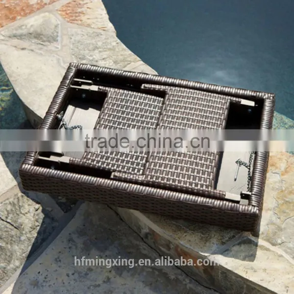 Outdoor Patio Rattan Side Table photo-2