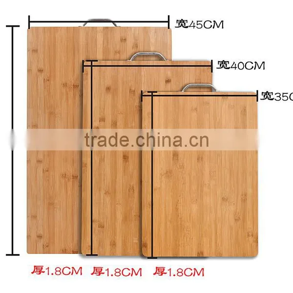 Low Moq Wholesale Set of 3 Thick Bamboo Chopping Board With Handle photo-2