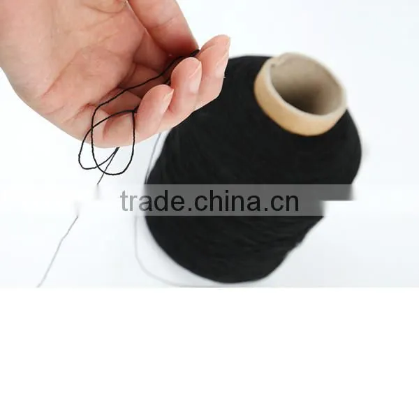 Black Spandex Elastic Thread 100# Latex Rubber Yarn photo-5