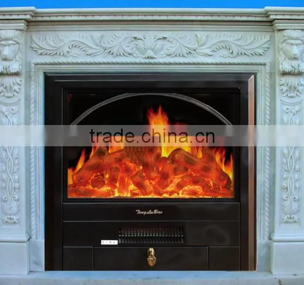 Antique European Style Facing Stone Carving Marble Fireplace photo-4