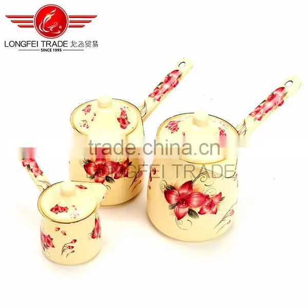 OEM High Quality Enamel Coffee Pot/coffee Jug Coffee Warmer With Decal photo-3
