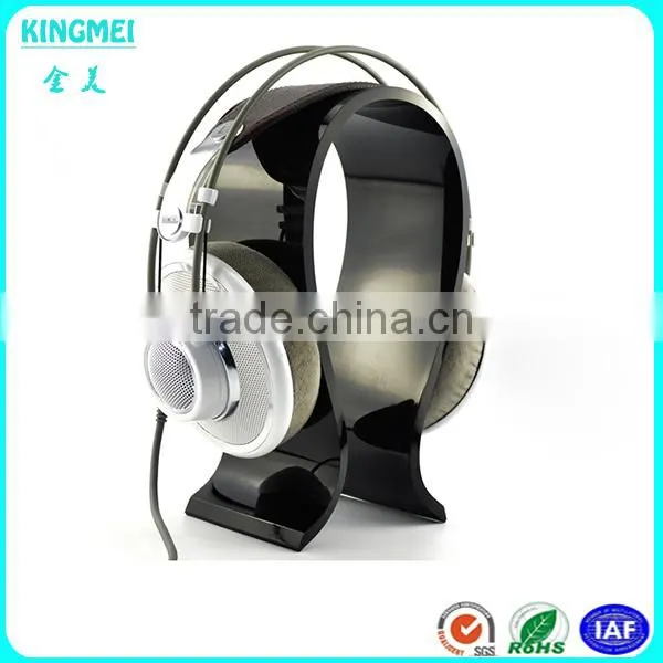 Gaming Headset Headphones Rack,Transparent Acrylic Headsets Holder Stand,Crystal Earphones Stand for PC photo-3