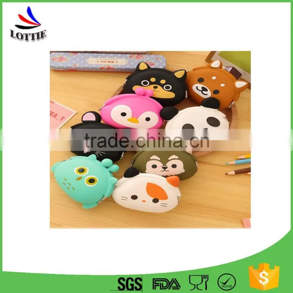 Lottie Cute Portable Cartoon Bag Cute Cartoon Animal Silicone Mini Coin Purse Wallet For Kid Gift photo-4