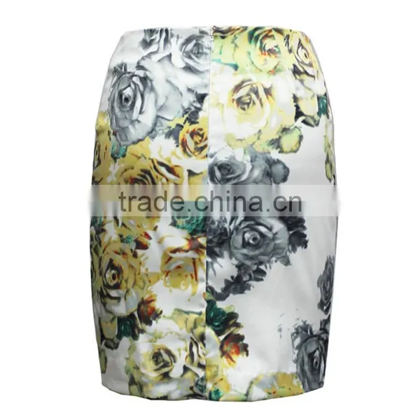 Summer/casual Wear Flower Print Tight Fit Hot Tub Skirt for Women photo-2