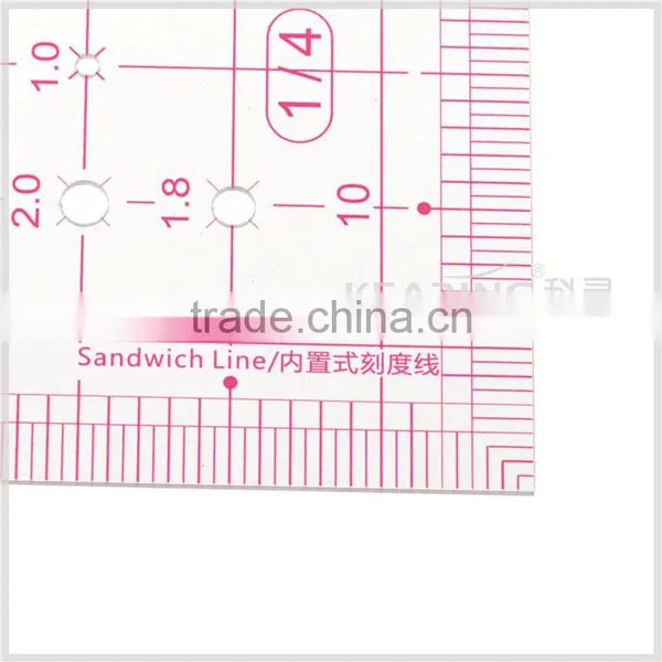 Kearing Transparent Plastic Rulers 1:4 Sandwich Printing Line Scale Rulers for Architect Designer #8514 photo-6