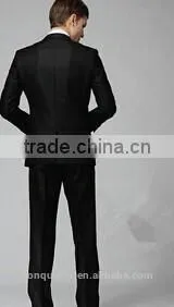 New Disign Most Popular Black One Button Wedding Dress Suits for Men SHT562 photo-2