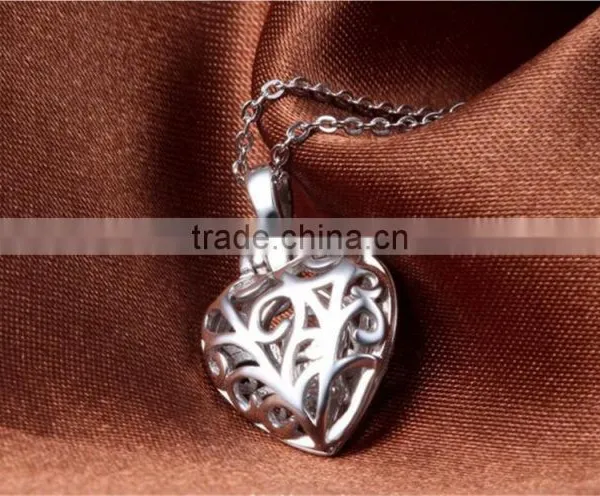 2017 Elaborate Hollow Out Design 925 Sterling Silver Jewelry Heart Shaped Pendant photo-2