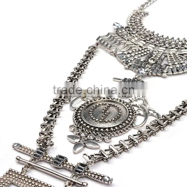 Vintage Ethnic Alloy Pendant Necklace Jewelry ,unisex Costume Accessories photo-3